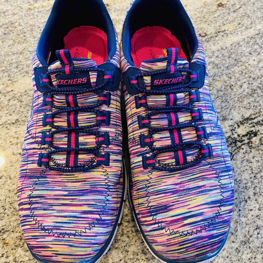 Skechers Empire Game On Walking Shoes Womens Sz 8.5 Athletic 12414 Multicolor